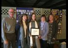 Left to right:   Kiwanian Bill Nussdorfer, Jacque Kroeger, SHS Student of the Month Jenna Kroeger, Danita Shea and SHS Business Teacher Julie Beyer. Contributed photo